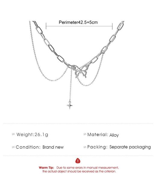 chokers vintage tassel butterfly necklace choker clavicle chain silver color for women jewelry necklaces & pendants colar jl512, Golden;silver
chokers vintage tassel butterfly necklace choker clavicle chain silver color for women jewelry necklaces & pendants colar jl512, Golden;silver