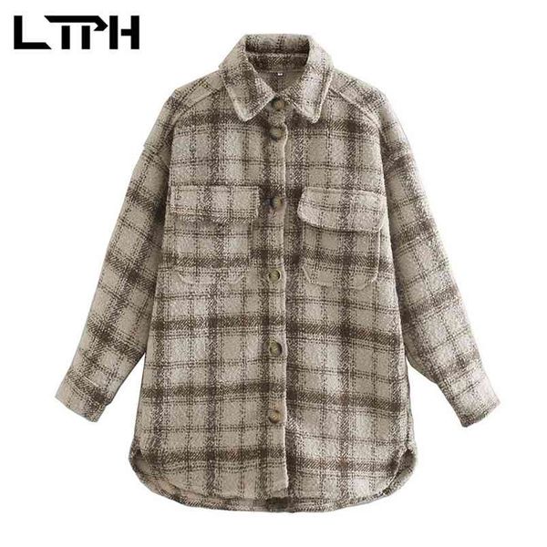 ltph vintage plaid single breasted pockets coats fashion casual loose woman jacket thicken warm outerwear autumn winter 210423, White;black
ltph vintage plaid single breasted pockets coats fashion casual loose woman jacket thicken warm outerwear autumn winter 210423, White;black