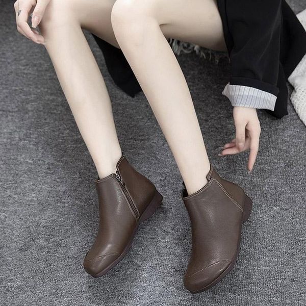 boots women' short soft heels ladies ankle women cusual comfort shoes female fashion footwear zippers pu leather botas, Black
boots women' short soft heels ladies ankle women cusual comfort shoes female fashion footwear zippers pu leather botas, Black