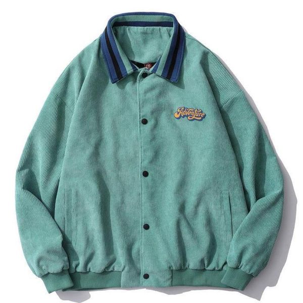 women's jackets american retro embroidery corduroy coats 2021 street trend pilot baseball uniform couple casual loose jacket, Black;brown
women's jackets american retro embroidery corduroy coats 2021 street trend pilot baseball uniform couple casual loose jacket, Black;brown
