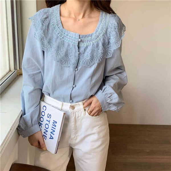 comelspring basic solid sweet o-neck lace stylish french women femme loose lady vintage full sleeves shirts 210515, White
comelspring basic solid sweet o-neck lace stylish french women femme loose lady vintage full sleeves shirts 210515, White