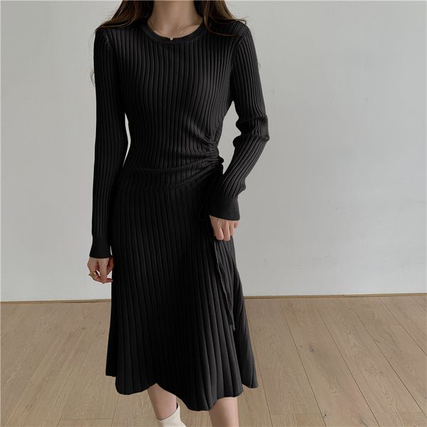 autumn winter bottoming dress vintage elegant long sleeve knitted women ol style a-line maxi es 210421, Black;gray
autumn winter bottoming dress vintage elegant long sleeve knitted women ol style a-line maxi es 210421, Black;gray
