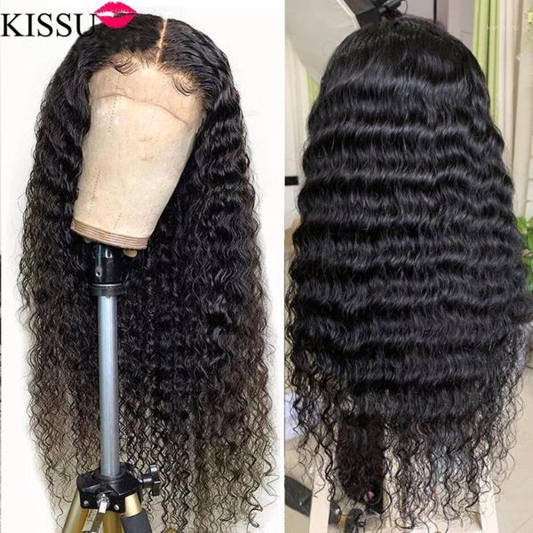 long hair wig 30 inch deep wave lace front pre plucked brazilian human wigs for women 4x4 closure1, Black;brown
long hair wig 30 inch deep wave lace front pre plucked brazilian human wigs for women 4x4 closure1, Black;brown