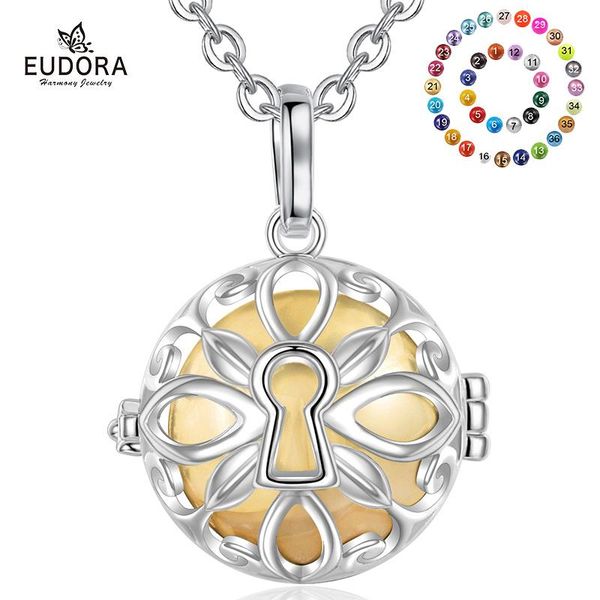 pendant necklaces eudora 20 mm harmony necklace with hollowed flower cage sound bola ball jewelry for pregnant mother k369, Silver
pendant necklaces eudora 20 mm harmony necklace with hollowed flower cage sound bola ball jewelry for pregnant mother k369, Silver