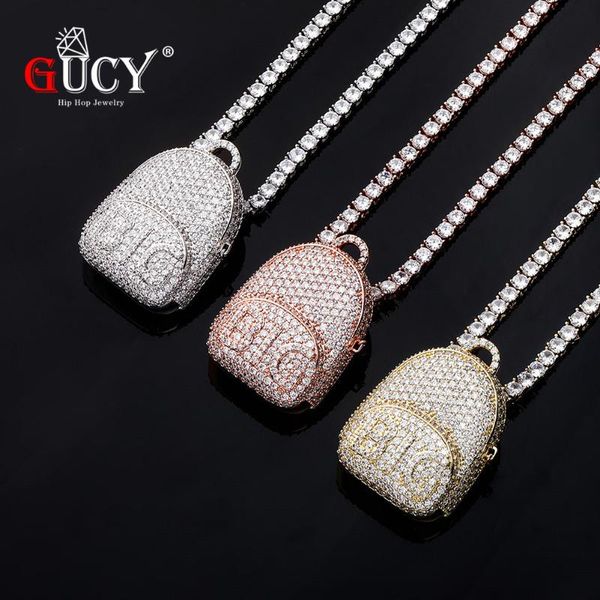 Fashion Bag Pendant Necklace With Tennis Chain Gold Color Cubic Zircon Men's Hip Hop Jewelry For Gift Necklaces, Silver
Fashion Bag Pendant Necklace With Tennis Chain Gold Color Cubic Zircon Men's Hip Hop Jewelry For Gift Necklaces, Silver
