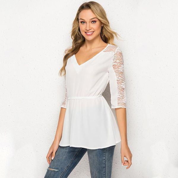 v-neck lace stitching shirts women fashion modern lady 2021 spring long sleeve blouses blusas women's &, White
v-neck lace stitching shirts women fashion modern lady 2021 spring long sleeve blouses blusas women's &, White