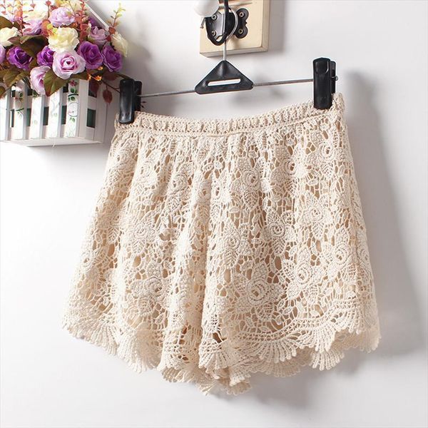 summer lace cotton women short floral crochet mini leisure trousers plus size, White;black
summer lace cotton women short floral crochet mini leisure trousers plus size, White;black