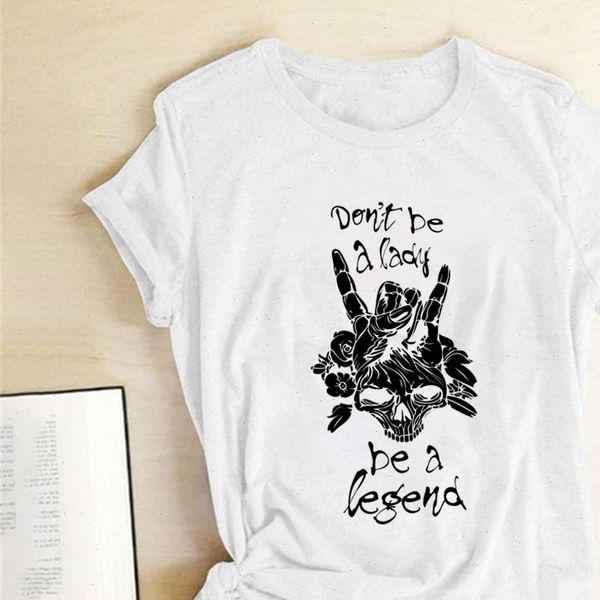 dont be womens a lady legend print women summer graphic tee streetwear goth femme shirts for sleeve round, White
dont be womens a lady legend print women summer graphic tee streetwear goth femme shirts for sleeve round, White