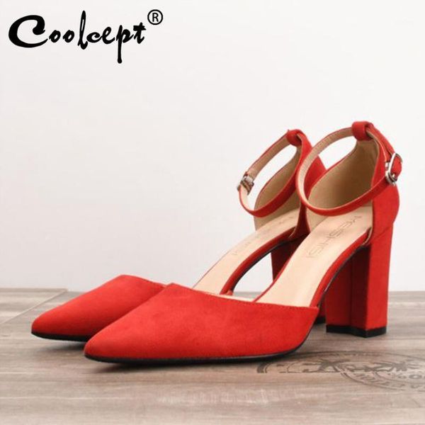 sandals coolcept size 32-46 women fashion thick high heel pointed toe buckle strap flock solid color female footwear1, Black
sandals coolcept size 32-46 women fashion thick high heel pointed toe buckle strap flock solid color female footwear1, Black