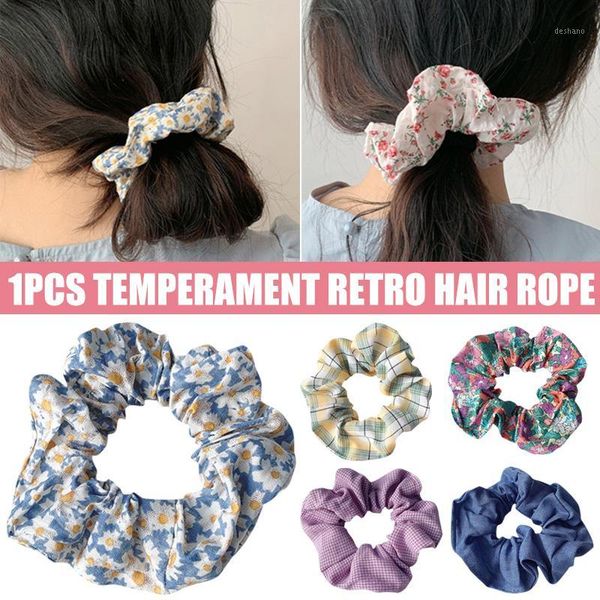 wholesale french large intestine circle floral plaid hair tie retro all-match elastic rope scrunchies for women m31, Brown
wholesale french large intestine circle floral plaid hair tie retro all-match elastic rope scrunchies for women m31, Brown
