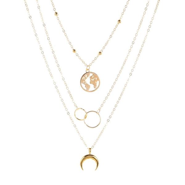 pendant necklaces girls jewelry style fashion moon map necklace personality boho multilayer clavicle chain for woman accessories, Silver
pendant necklaces girls jewelry style fashion moon map necklace personality boho multilayer clavicle chain for woman accessories, Silver