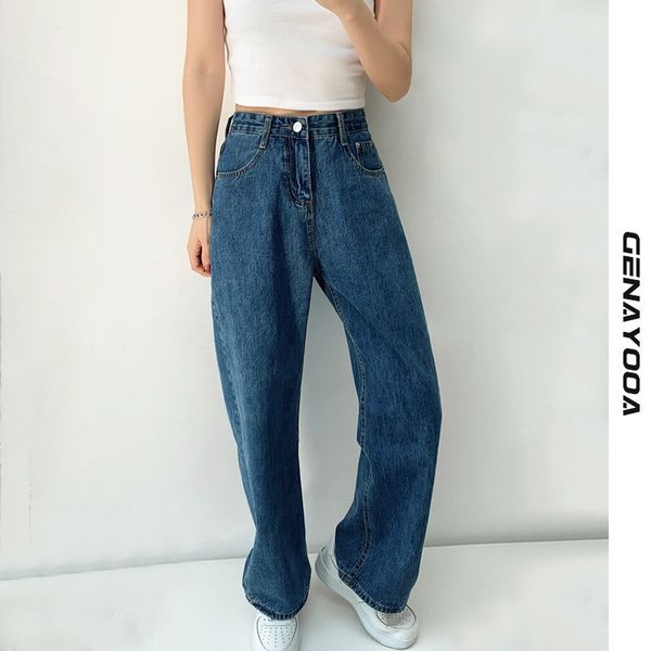 genayooa streetwear boyfriend woman high waist wide leg mom jeans side split denim pants female trousers korean 210417, Blue
genayooa streetwear boyfriend woman high waist wide leg mom jeans side split denim pants female trousers korean 210417, Blue