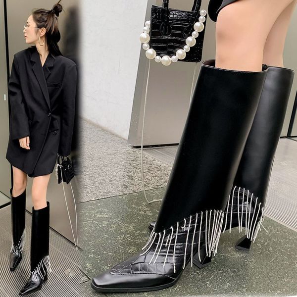 wind show thin tassel cow pants tube women's 21 knee ls black pointed patent leather straight boots
wind show thin tassel cow pants tube women's 21 knee ls black pointed patent leather straight boots