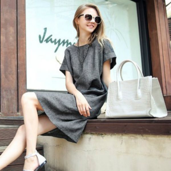 plus size women mini dress casual cotton linen sundress solid short sleeve dresses ladies holiday beach vestidos 210603, Black;gray
plus size women mini dress casual cotton linen sundress solid short sleeve dresses ladies holiday beach vestidos 210603, Black;gray