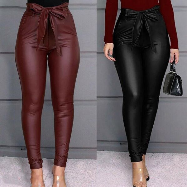 women's pants & capris 2021 black red bow high waist pencil women faux leather pu long trousers casual fashion stretchy skinny, Black;white
women's pants & capris 2021 black red bow high waist pencil women faux leather pu long trousers casual fashion stretchy skinny, Black;white