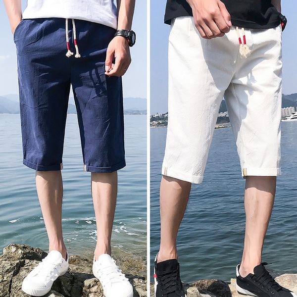 a 869 the new summer 2021 7 minutes of pants men's casual pants six points five beach shorts thin fashion pants in the summer, Blue
a 869 the new summer 2021 7 minutes of pants men's casual pants six points five beach shorts thin fashion pants in the summer, Blue