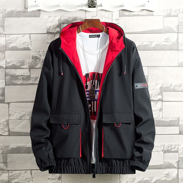 men's young contrast streetwear jacket, Black
men's young contrast streetwear jacket, Black