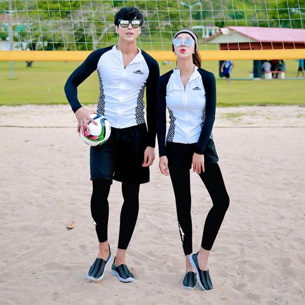 one-piece suits couple matching rash guards 3 or 4 piece set swimwear long sleeve surfing swimsuit upf 50+ rashguard full bathing suit men w
one-piece suits couple matching rash guards 3 or 4 piece set swimwear long sleeve surfing swimsuit upf 50+ rashguard full bathing suit men w