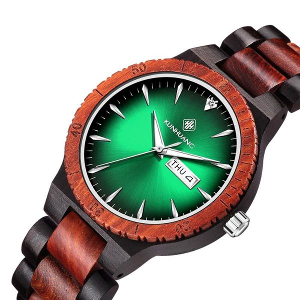 wristwatches kunhuang green wooden man watch week luminous hands automatic date quartz for men relogio masculino box tool kh1105 2021, Slivery;brown
wristwatches kunhuang green wooden man watch week luminous hands automatic date quartz for men relogio masculino box tool kh1105 2021, Slivery;brown