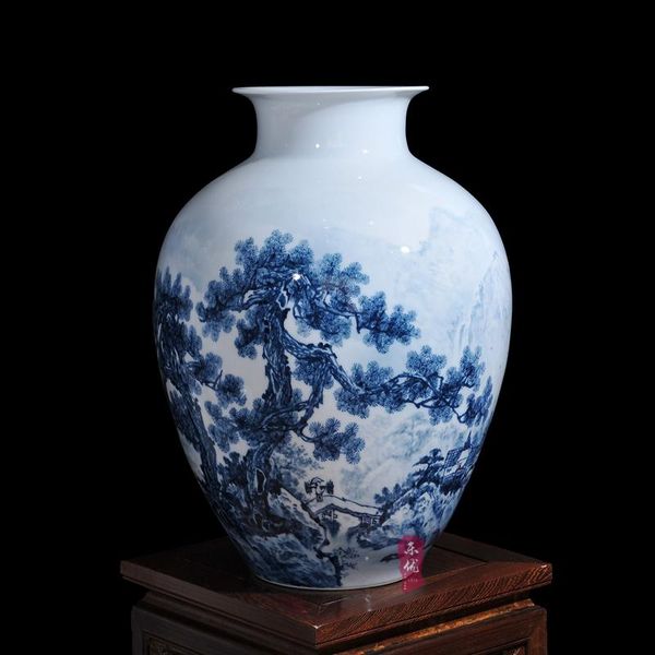 vases jingdezhen ceramic vase wang yunxi painted blue and white porcelain shan style of modern living room decoration crafts
vases jingdezhen ceramic vase wang yunxi painted blue and white porcelain shan style of modern living room decoration crafts