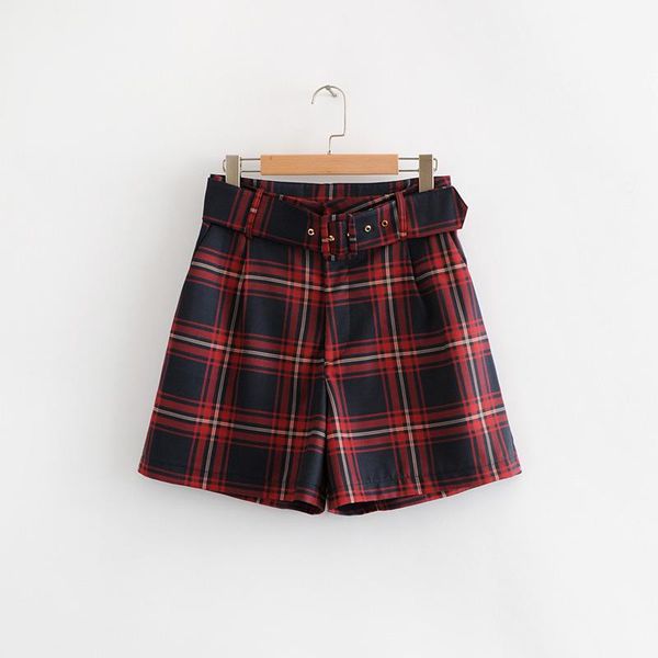 women's shorts asds women bow tie belt plaid red checkered pockets zipper vintage casual wear chic pantalones cortos wdk55767, White;black
women's shorts asds women bow tie belt plaid red checkered pockets zipper vintage casual wear chic pantalones cortos wdk55767, White;black