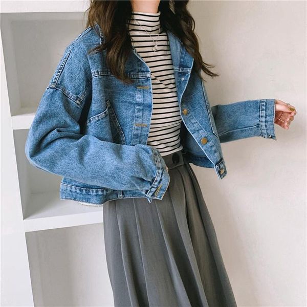 women's jackets autumn women fashion short blue denim jeans back button casual loose big pocket front single breasted mini coats, Black;brown
women's jackets autumn women fashion short blue denim jeans back button casual loose big pocket front single breasted mini coats, Black;brown