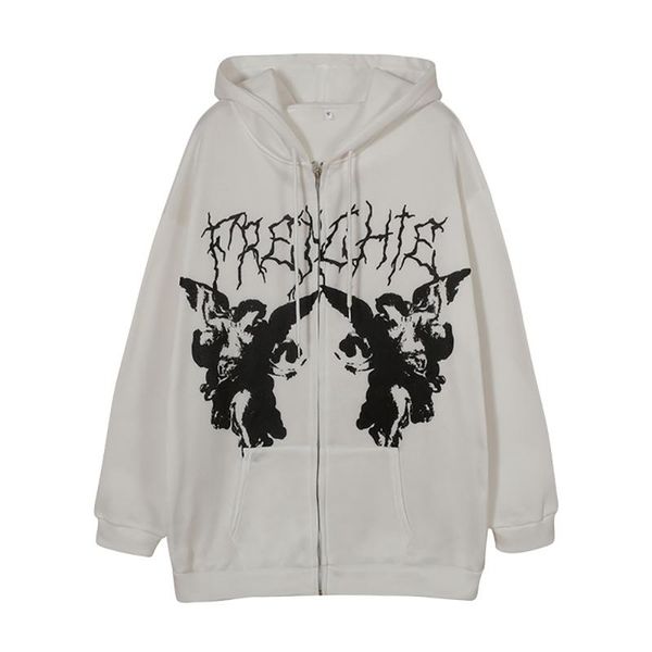 women's hoodies & sweatshirts autumn winter hip hop streetwear hooded jacket angel dark printed coat with zipper for women men vcxd1, Black
women's hoodies & sweatshirts autumn winter hip hop streetwear hooded jacket angel dark printed coat with zipper for women men vcxd1, Black