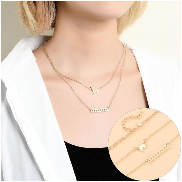 pendant necklaces selling necklace elegant european and american fashion jewelry butterfly hollow alloy multilayer, Silver
pendant necklaces selling necklace elegant european and american fashion jewelry butterfly hollow alloy multilayer, Silver