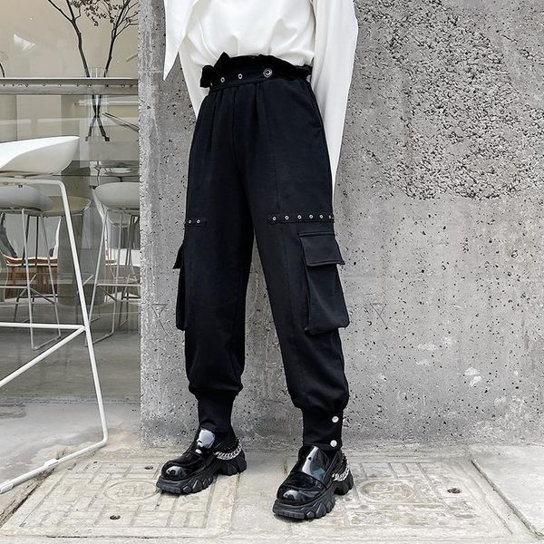 men's pants pant for men black big pocket rivet elastic waist streetwear fashion hip hop loose casual cargo women harem trousers
men's pants pant for men black big pocket rivet elastic waist streetwear fashion hip hop loose casual cargo women harem trousers