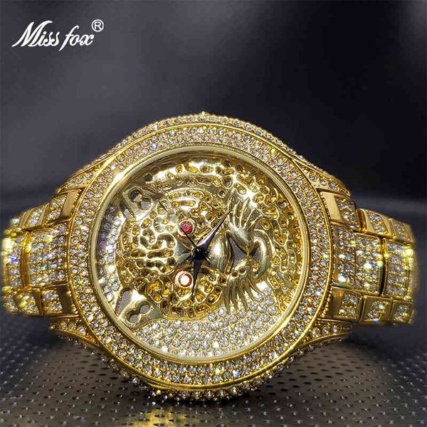 missfox 18k diamond leopard men watches brand luxury hip hop fashion quartz watch ice out jewelry accessories wholesale, Slivery;brown
missfox 18k diamond leopard men watches brand luxury hip hop fashion quartz watch ice out jewelry accessories wholesale, Slivery;brown