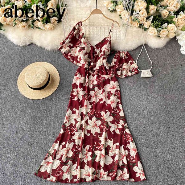 design strap dress women korean chic v neck sleeveless es summer off shoulder ruffles holiday long 210512, Black;gray
design strap dress women korean chic v neck sleeveless es summer off shoulder ruffles holiday long 210512, Black;gray