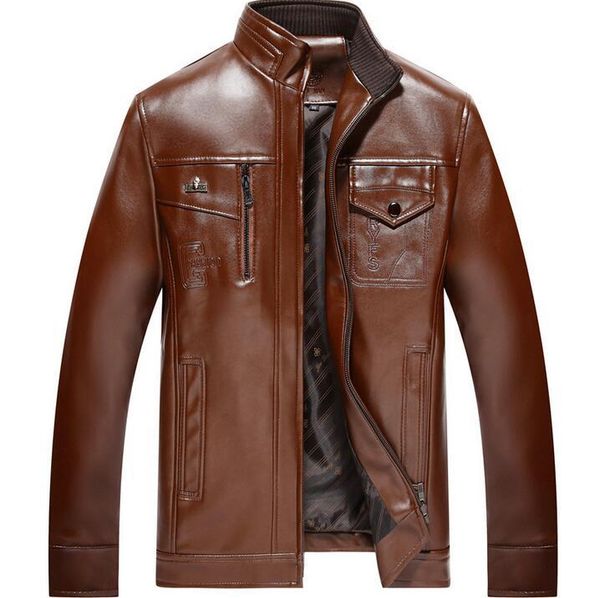 men's fur & faux spring autumn thin leather coats mens motorcycle jacket men jaqueta de couro masculino stand collar black brown s - 3x
men's fur & faux spring autumn thin leather coats mens motorcycle jacket men jaqueta de couro masculino stand collar black brown s - 3x