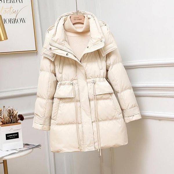 women's down & parkas hooded winter jacket women parka thick warm 90% white duck coat female loose outerwear, Black
women's down & parkas hooded winter jacket women parka thick warm 90% white duck coat female loose outerwear, Black