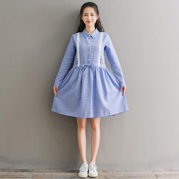 casual dresses spring autumn women kawaii plaid dress fashion preppy style long sleeve cotton linen vintage cute blue,red, Black;gray
casual dresses spring autumn women kawaii plaid dress fashion preppy style long sleeve cotton linen vintage cute blue,red, Black;gray