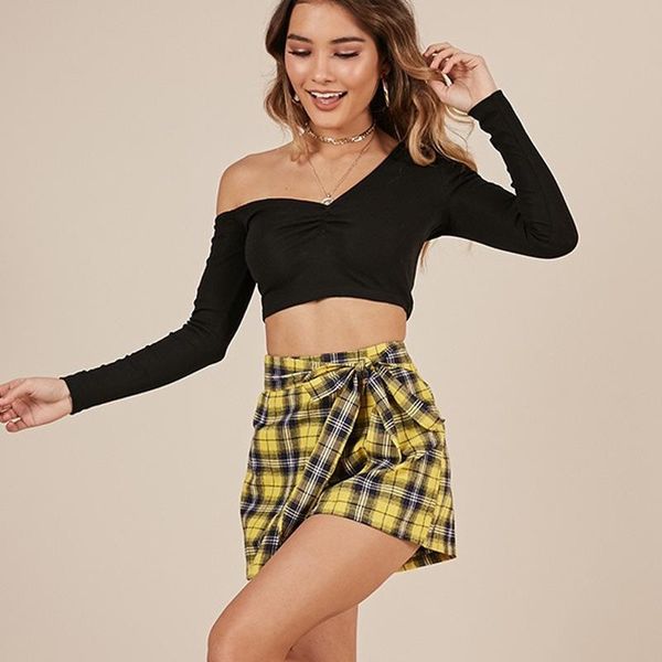 lofia high waist shorts skirt plaid printed bow tie summerwomen loose student hakama casual fashion party women's, White;black
lofia high waist shorts skirt plaid printed bow tie summerwomen loose student hakama casual fashion party women's, White;black