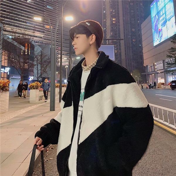 men's jackets hong kong wind ins lamb wool cotton coat men winter plus velvet padded couples loose trend, Black;brown
men's jackets hong kong wind ins lamb wool cotton coat men winter plus velvet padded couples loose trend, Black;brown