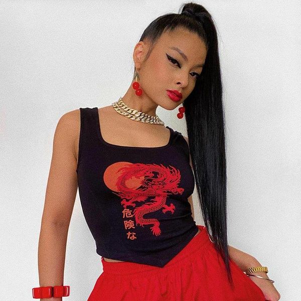 women's tanks & camis streetwear tees ulzzang harajuku vintage chinese dragon print t-shirt summer oversize loose casual women, White
women's tanks & camis streetwear tees ulzzang harajuku vintage chinese dragon print t-shirt summer oversize loose casual women, White