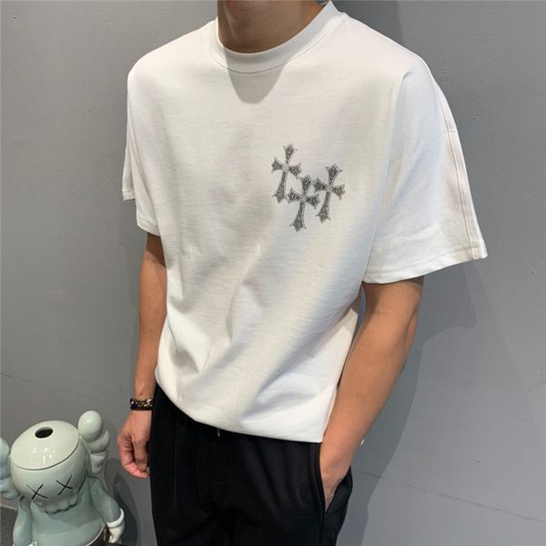 early spring 2021 new ch fashion brand short popular round neck t-shirt with drill wings half sleeve for m, White;black
early spring 2021 new ch fashion brand short popular round neck t-shirt with drill wings half sleeve for m, White;black