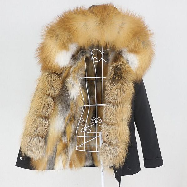 women's fur & faux 2021 winter jacket women waterproof short parka real liner coat natural raccoon collar hood detachable warm, Black
women's fur & faux 2021 winter jacket women waterproof short parka real liner coat natural raccoon collar hood detachable warm, Black