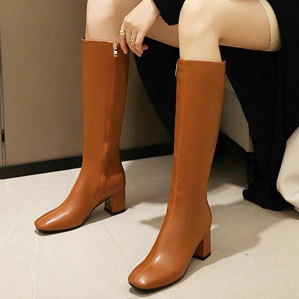 boots female knight autumn winter fashion zipper knee high ladies square toe thick heel plus size women shoes 34-46, Black
boots female knight autumn winter fashion zipper knee high ladies square toe thick heel plus size women shoes 34-46, Black