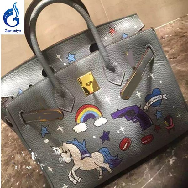lovely unicorn rainbow gun art hand painting draw graffiti h custom women totes cowhide handbags gifts genuine leather bags
lovely unicorn rainbow gun art hand painting draw graffiti h custom women totes cowhide handbags gifts genuine leather bags