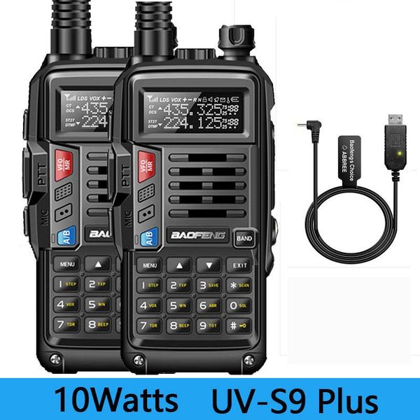 baofeng uv-s9 plus 10w dual band two-way radio (136-174mhz vhf & 400-520mhz uhf) support usb charging walkie talkie
baofeng uv-s9 plus 10w dual band two-way radio (136-174mhz vhf & 400-520mhz uhf) support usb charging walkie talkie