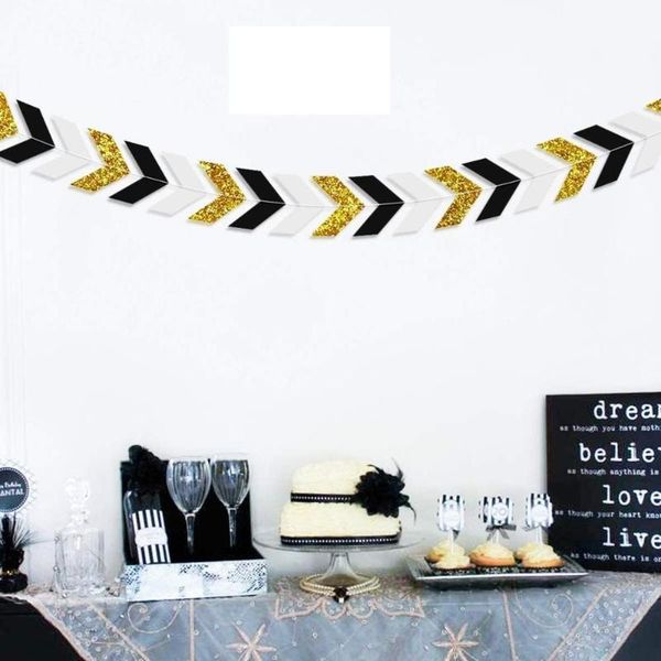 3pcs black gold white graduation party decoration glitter paper arrow banner garland tribal wall window home sashes
3pcs black gold white graduation party decoration glitter paper arrow banner garland tribal wall window home sashes