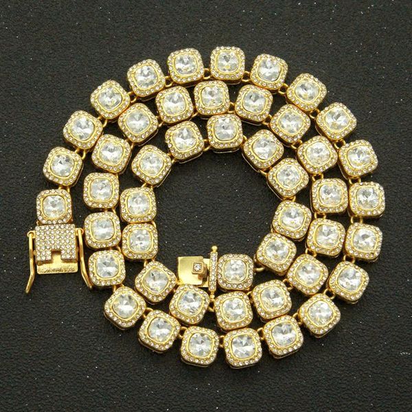 chains selling square rhinestone full diamond button hip hop necklace men's and women's fashion jewelry, Silver
chains selling square rhinestone full diamond button hip hop necklace men's and women's fashion jewelry, Silver