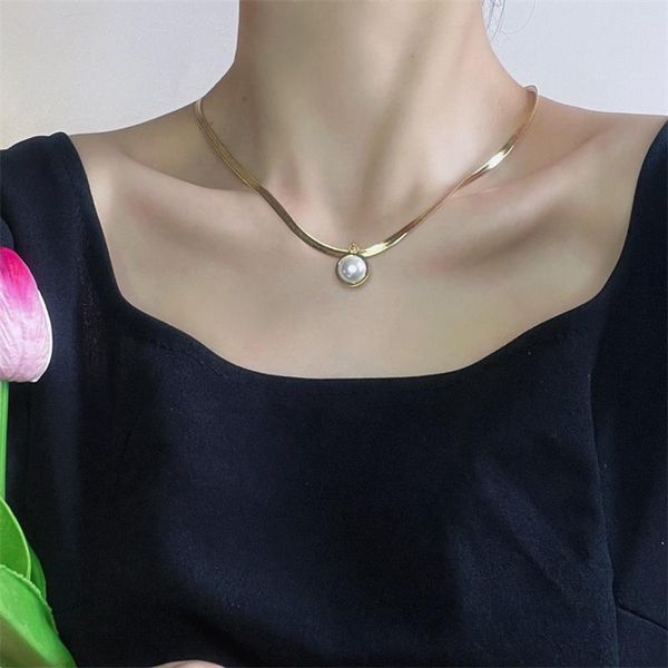 chokers korean style clavicle chain girl simple personality imitation pearl pendant necklace for women fashion jewelry accessories, Golden;silver
chokers korean style clavicle chain girl simple personality imitation pearl pendant necklace for women fashion jewelry accessories, Golden;silver