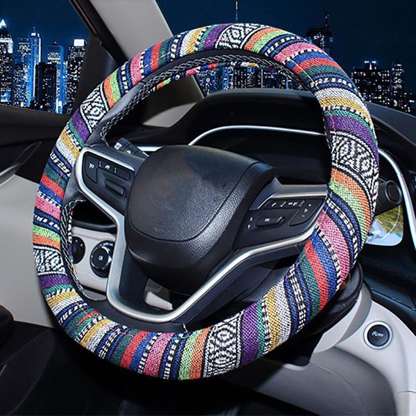 car steering wheel cover ethnic style old coarse linen personality trend handle anti-sweat durable washable covers
car steering wheel cover ethnic style old coarse linen personality trend handle anti-sweat durable washable covers