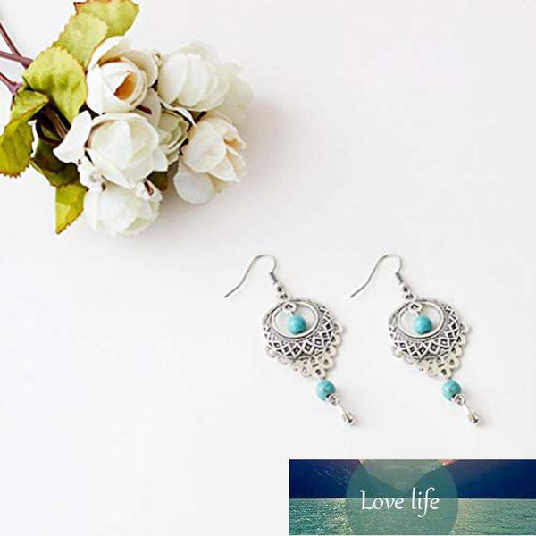 retro calaite gemstones hollow ethnic style dangle long water drop earring ear stud for travel dangle  factory price expert design quality l, Silver
retro calaite gemstones hollow ethnic style dangle long water drop earring ear stud for travel dangle  factory price expert design quality l, Silver