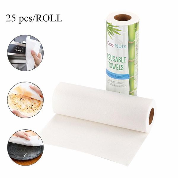 cleaning cloths 25pcs/roll reusable fiber towels bamboo kitchen cloth paper towel roll organic washable clean
cleaning cloths 25pcs/roll reusable fiber towels bamboo kitchen cloth paper towel roll organic washable clean