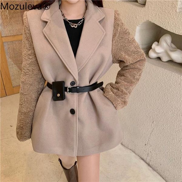 women's wool & blends mozuleva vintage chic women loose woolen coats 2021 spring winter thick warm lace-up long sleeve female solid ble, Black
women's wool & blends mozuleva vintage chic women loose woolen coats 2021 spring winter thick warm lace-up long sleeve female solid ble, Black