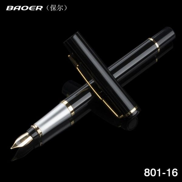 stationery baoer luxury metla gift pen 0.5mm extra fine nib fountain black ink pens christmas 
stationery baoer luxury metla gift pen 0.5mm extra fine nib fountain black ink pens christmas